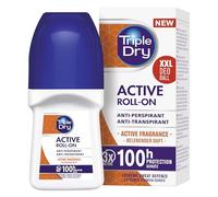 Triple Dry Roll-On Active - Déodorant anti-transpirant contre la transpiration excessive - Déodorant antibactérien pour 100 h de protection - Sans parfum - Pour homme et femme - 50 ml