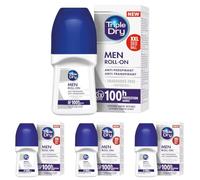 Triple Dry Roll-On Men - Déodorant anti-transpirant pour homme - Déodorant antibactérien pour 100 h de protection - Parfum vivifiant - Pour homme - 50 ml (Lot de 4)