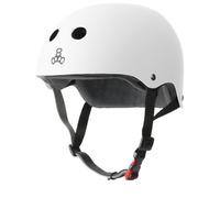 Triple Eight Le casque SweatSaver certifi pour le skateboard BMX et patinage rouleaux en caoutchouc blanc grand / x grand