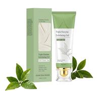 Triple Enzyme Green Tea Exfoliating Gel,Deep Cleansing Face and Body Exfoliating Scrub Gel, Moisturizing Brightens Tone & Locks in Moisture,Gentle Facial Exfoliator for All Skin Types (1 pcs)