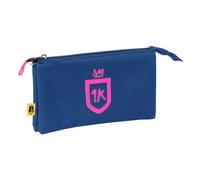 Triple étui multi-usages Kings League 1k bleu 22 x 12 x 3 cm
