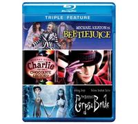Triple Feature (Beetlejuice / Charlie And The Chocolate Factory / Corpse Bride) [Blu Ray]