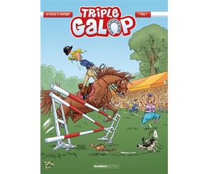 Triple Galop - tome 01 + cahier - Michel Rodrigue - Bamboo Eds - cartonné - Bande dessinée jeunesse