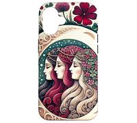 Triple Goddess Illustration Maiden Mother Crone Wiccan Coque pour iPhone 16