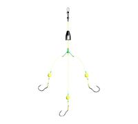 Triple hameçons de pêche à la carpe - Suspension anti-fond - Pivots - Connecteurs pour les cheveux - Leurres à trois hameçons