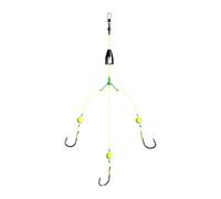 Triple hameçons de pêche à la carpe - Suspension anti-fond - Pivots - Connecteurs pour les cheveux - Leurres à trois hameçons