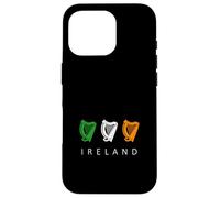 Triple Harpe Celtique Irlandaise emblème médiéval d'Irlande Coque pour iPhone 16 Pro