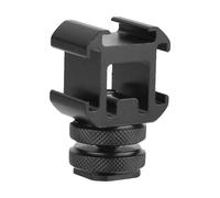 Triple Hot Shoe Base Mount Adapter for Microphone, Monitor, LED Video Light