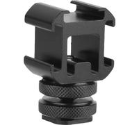 Triple Hot Shoe Mount Mini Ball Head Ring Base LCD Monitor Adapter Light pour les vidéos de camping
