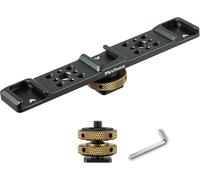 Triple Hot Shoe Mount with 1/4" Hot Adapter 3 x Aluminum Extension Bars with 1/4 Adapter for DSLR Camera Microphone Flashlight