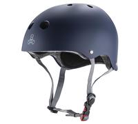 Triple huit double vlo certifi et casque de skateboard bleu mat