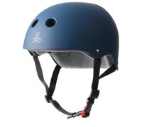 Triple huit le casque SweatSaver certifi pour le skateboard BMX et patinage rouleau en caoutchouc marine petit / mdium