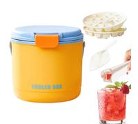 Triple Insulated Beverage Cooler Ice Bucket Lid Portable BBQ Picnic Tub