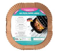TRIPLE K&S Airfryer Lot de 100 feuilles de papier sulfurisé pour friteuse à air chaud 4,5 à 8 l, 20 à 20 cm, compatible avec Russell Hobbs XL XXL Cosori, Philips, Midea, Cecotec (100 pièces de 4,5 L-8