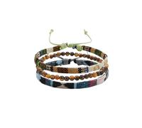 TRIPLE K&S Lot de 3 bracelets de surfeur pour homme et femme - Bracelet bohème pour femme - Fabriqué à la main et réglable pour la plage et les festivals - Bracelets d'amitié imperméables