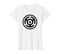 Triple Lune Roue d'Hécate Symboles Wicca Sorcellerie Déesse T-Shirt Graphique avec Valeur, Femme, Blanc, XL