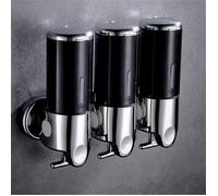 Triple Manual Savon Distributeur Douche Mural sans Percage, 3X 500ml Shampooing Body Wash and Conditioner Distributeurs de Savon