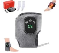 Triple Method Massager, Wireless Portable Foot Massager, Rechargeable Vibration Heated Ankle Wrap, with 3 Vibration Mode, 5 Heat Leavel, for Achilles Tendinitis and Plantar Fasciitis Relief (1)