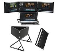Triple moniteur portable pour ordinateur portable, extension d'écran pliable FHD 1080P de 15,6 pouces, Plug and Play avec un seul câble USB-C/HDMI, angles de vision réglables pour le multitâche