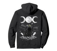 Triple Moon Witch Cat Wicca Wiccan Pagan Symbol Halloween Sweat à Capuche