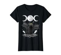 Triple Moon Witch Cat Wicca Wiccan Pagan Symbol Halloween T-Shirt Graphique avec Valeur