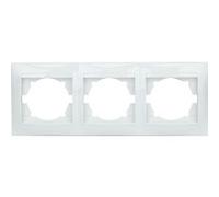 Triple plaque encastrée horizontale Zyna - Blanc - Zenitech blanc