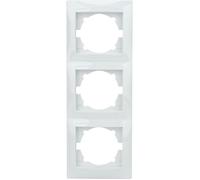 Triple plaque encastrée Verticale Zyna - Blanc - Zenitech