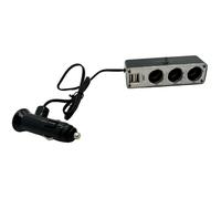 Triple prise allume-cigare 12/24V - HTC EQUIPEMENT - Avec deux USB 3.1A Total