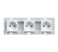 Triple prise de courant 2p+t essensya blanc