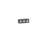 Schneider Electric - Mureva Styl - 3 PC 2P+T schuko horiz précâblées - saillie - IP55 - IK08 - gris - MUR36038