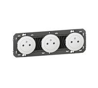 Triple prise de courant 2P+T Surface dooxie 16A précâblées finition blanc - 600333 - Legrand