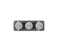 Triple prise de courant Dooxie - 2P+T Surface - 16A - Alu