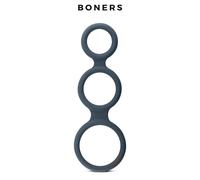 Boners Anneau pénien Triple Ring – pour pénis et/ou testicules