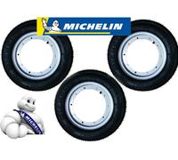 Triple Roue Complète Michelin 3.50 10 S83 Pour Piaggio Vespa Lml 125/150/200