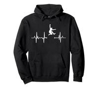 Triple saut Rythme cardiaque Athlète Ligne de pouls Sweat à Capuche