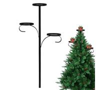 Triple Sommet De Sapin Noir, Étagère pour Cime d'arbre De Noël, Base De Chandelier Décoration De Bougeoir pour Mariage, Fête À La Maison, 60cm