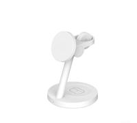 Triple station de charge sans fil 25 W compatible avec Samsung Galaxy S26 S25 S24 S23 Fold Flip et Watch 8 7 Classic (blanc)