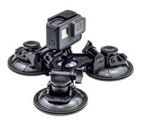 Triple Suction Cup Windshield Mount Bracket Compatible with GoPro Hero12 Hero11 Hero10 Hero9 Hero Max Action Camera DJI Osmo Action 3 Insta360 One/Akaso Campark Apeman Go Pro