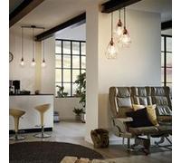 Triple suspension géométrique Tarbes L79 cm - Cuivre Noir G