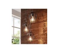 Triple suspension noire Newtown L38 cm - Noir