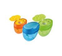 Triple Taille-crayon, boîte Taille-crayon pour tous les plomb et crayons de couleur 8 et 11 mm Taille-crayon pour crayons jumbo jusqu'à 16 mm Orange.