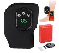 Triple Therapy Foot Massager, Portable 3-in-1 Wireless Foot Massager, 3 Vibration Modes & 5 Heat Levels With Smart Timer, for Home and Office Use Ankle Relaxation (Black * 1Pcs)