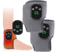 Triple Therapy Foot Massager, Wireless Portable Triple Method Massager, 3-Speed Vibration & 5-Temperature Settings, for Home/Office/Travel