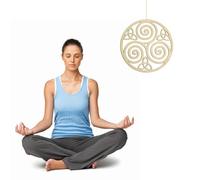 Triple triskele- - 27,9 cm Grand Art Mural En Bois, Nœud Celtique Irlandais Style Vintage, Pièce Décorative Faite À La Main, Belle Sculpture En Bois | Décoration De Maison Fiable Pour