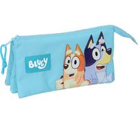 Triple trousse multi-usages Bluey bleu ciel 22 x 12 x 3 cm