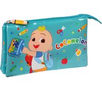 Triple trousse multi-usages CoComelon Back to class Bleu clair (22 x 12 x 3 cm)
