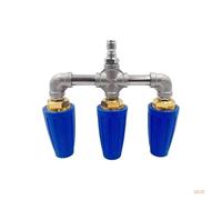 Triple Turbo Nozzle Pressure Wash, rotation à 360° avec cœurs en céramique et raccord rapide 1/4", 4000 PSI High Pressure Power Cleaner pour driveway, patio, fence