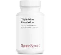 Triple Vino Circulation | Contre les Jambes Lourdes, Les Varices et Insuffisance Veineuse | Circulation Veineuse et Sanguine | Polyphénols de Vigne Rouge | Vegan | SuperSmart