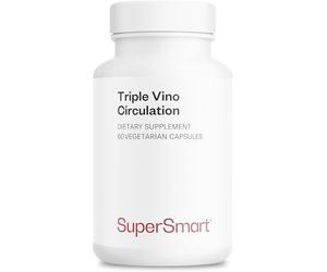 Triple Vino Circulation | Contre les Jambes Lourdes, Les Varices et Insuffisance Veineuse | Circulation Veineuse et Sanguine | Polyphénols de Vigne Rouge | Vegan | SuperSmart