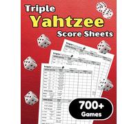 Triple Yahtzee Score Sheets: 700+ Game Tracker | Compact 8.5x11 Size | Ideal for Family Game Nights & Travel